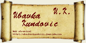 Ubavka Kundović vizit kartica
